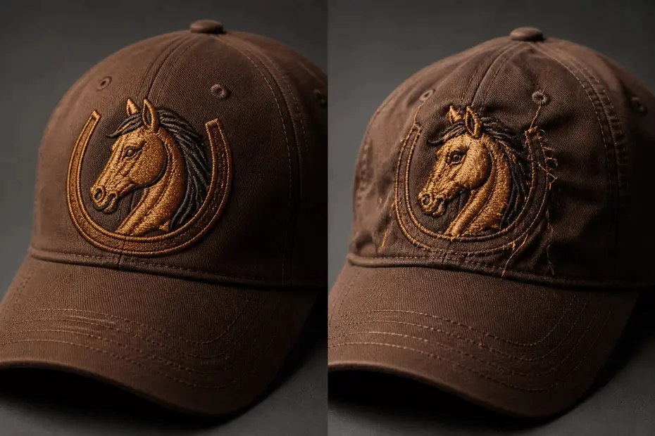 Embroidery digitizing for hats and caps